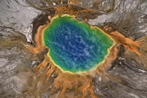 Looking Down Gallery: Grand Prismatic Spring in Yellowstone National Park, Wyoming