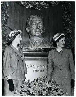 Granddaughters Unveil Bust of Amadeo Peter Giannini