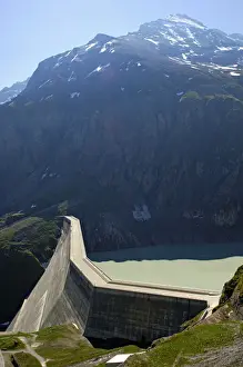 Supply Prints: Grande Dixence dam, Lac de Dix lake, Val d Herens, Valais, Switzerland, Europe
