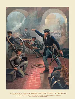 Mexican American Prints: Grant at the capture of the city of Mexico