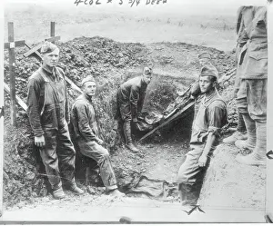 Grave Diggers Burying Soldiers