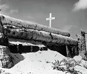 Dignity Prints: Gravesite Marked by Cross