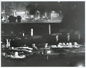 Depth Prints: Graveyard Underneath Street Scene at Night