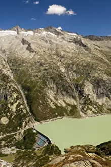 Barrage Prints: Gravity dam damming the Aare River at Raeterichsbodensee Lake