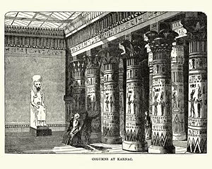 Images Dated 30th May 2017: The Great Exhibition 1851 - Columns of Karnac display