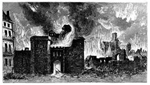 Images Dated 8th March 2018: The Great Fire of London, 2 September to Wednesday, 5 September 1666