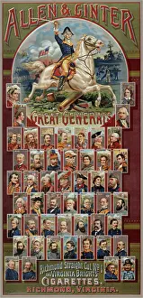 Cigarettes Prints: The Great Generals series for Allen & Ginter Cigarettes Brands