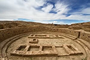 Images Dated 16th August 2016: Great Kiva at Pueblo Bonito Ruin, Chaco Culture National Historic Park, New Mexico