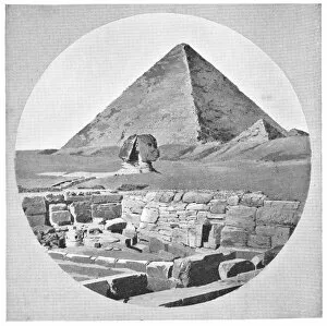 Images Dated 24th July 2018: The Great Pyramid and Sphinx in Giza, Egypt - Ottoman Empire