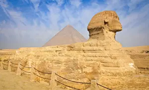 Cleopatra Prints: The Great Sphinx in front of the the Great Pyramid of Giza