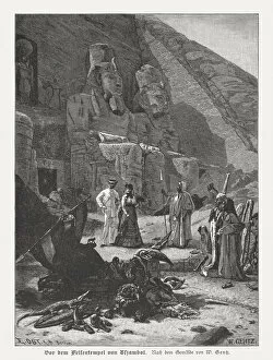 Images Dated 5th September 2018: Great Temple of Abu Simbel, Egypt, wood engraving, published 1888