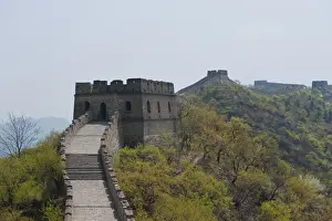 great wall of china outside beijing at mutianyu