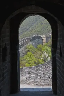 great wall of china outside beijing at mutianyu
