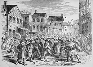 Rioter Prints: The Great Whiskey War, December 1869 Newspaper Illustration