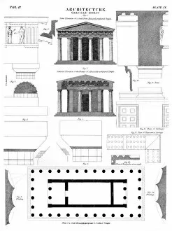 Images Dated 15th April 2017: Grecian Doric architecture engraving 1878