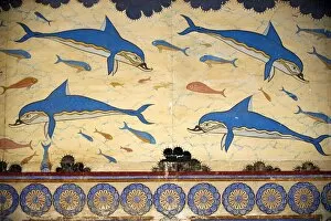 Fresco Wall Paintings Collection: Greece, Crete, archeological site of Knossos