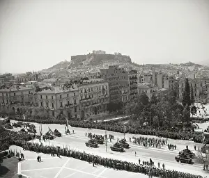 Greek Army Tanks Rumble By During Parade