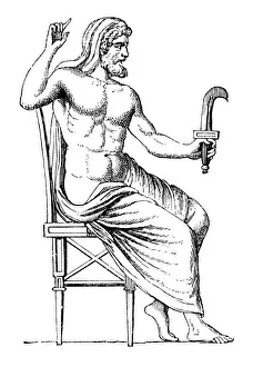 Greek Mythology Decor Prints Gallery: Greek goddess Cronos o Kronos god of time