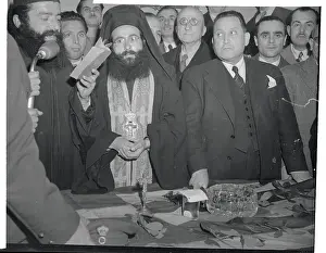 Athens Prints: Greek Priests Praying for National Party Headquarters