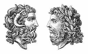 Images Dated 21st August 2018: Greek roman Goddess Zeus and Jupiter