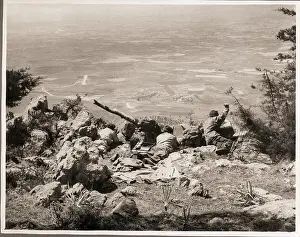 Cyprus Prints: Greek Soldiers Aim Weapons Downward
