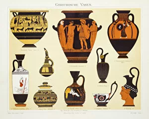 Images Dated 23rd June 2015: Greek Urns and Amphoras Lithograph 1897