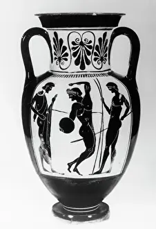 Ancient Greek Prints: Greek Vase with Three Athletes