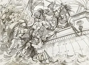 Defense Prints: Greeks Attacking Persian Ships