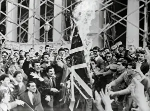 Greeks Burning British Flag