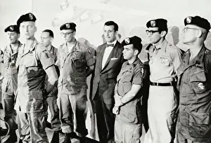 Green Beret Major and His Men at Press Meet