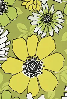 Flower Pattern Illustrations Collection: Green Flower Pattern