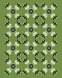 Pattern Artwork Illustration Prints: Green Pattern