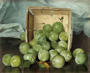 Prints of Green Plums, circa 1885. Artist Joseph Decker. (Photo by Heritage Art/Heritage Images via Getty Images) Quiet Beauty: Moments of Stillness Captured in Art: Green Plums