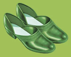 Images Dated 3rd May 2017: Green Slippers
