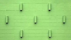 Images Dated 25th October 2018: Green Studded Wall