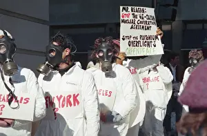Gas Mask Prints: Greenpeace Anti-Nuclear Demonstration