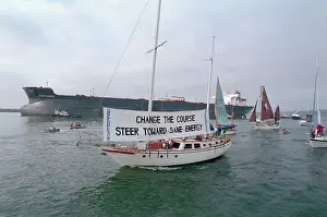 Greenpeace Boat Escorting Exxon Valdez