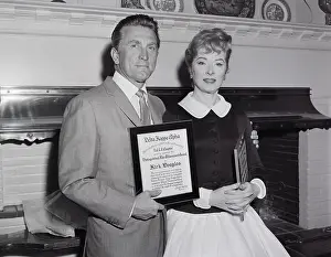 Greer Garson and Kirk Douglas with Awards
