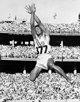 Melbourne Prints: Gregory Bell Winning Broad Jump Event