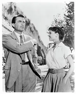 Gregory Peck And Audrey Hepburn In Roman Holiday