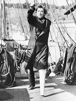 Gregory Peck in a Scene from Moby Dick
