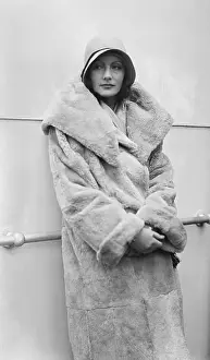Greta Garbo On Board Ship In New York