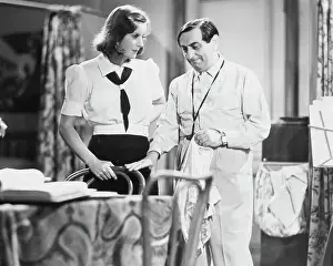Greta Garbo and Ernst Lubitsch Conversing