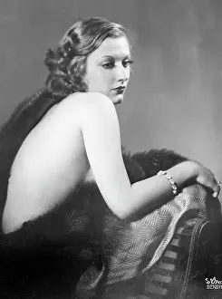 Greta Garbo Lookalike Greta Glogau Posing in Chair