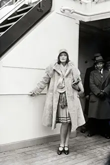 Cruise Prints: Greta Garbo Sailing On Ship