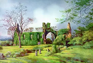 Ruined Prints: Grey Abbey, County Down, Northern Ireland, 1924-1926.Artist: FC Varley
