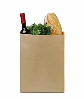 Nourishment Collection: Grocery bag full of groceries