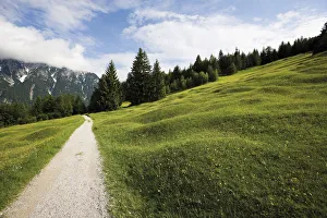 Groeblalm mountain pastures near Mittenwald, Karwendelgebirge mountains Groeblalm mountain pastures near Mittenwald, Karwendelgebirge mountains