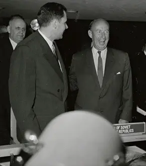 Gromyko and Stevenson Standing Together