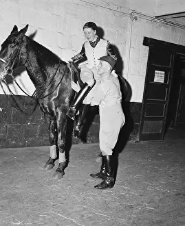Groom Helping Mrs. Lis Hartel